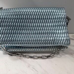 Karl Lagerfeld Kushion Quilted Metallic Folded Bag
